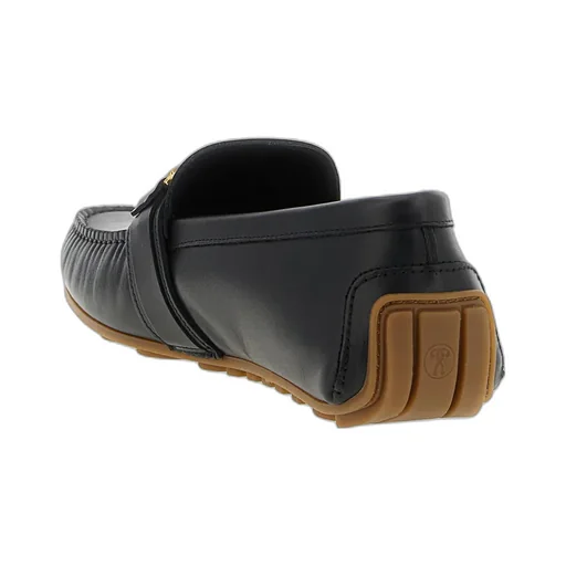 Leather Medallion-Detail Loafers