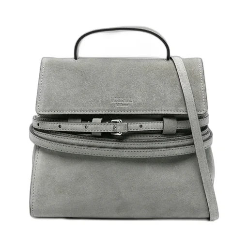 Belt-Details Suede Tote Bag