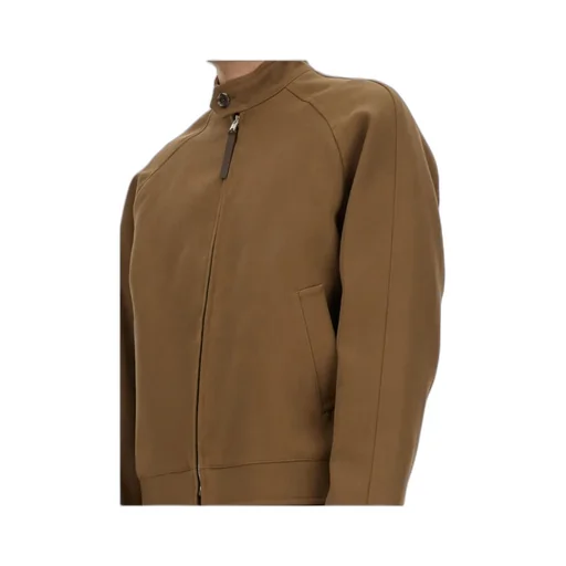 High-Neck Zipped Bomber Jacket