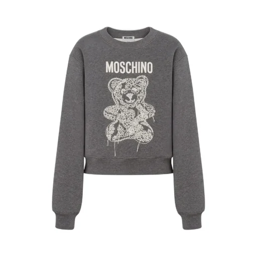 Embroidered Teddy-Bear Sweatshirt