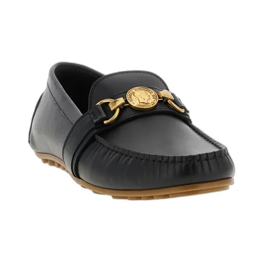 Leather Medallion-Detail Loafers