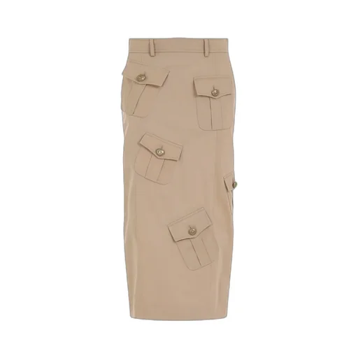 Pocket-Detailed Pencil Skirt