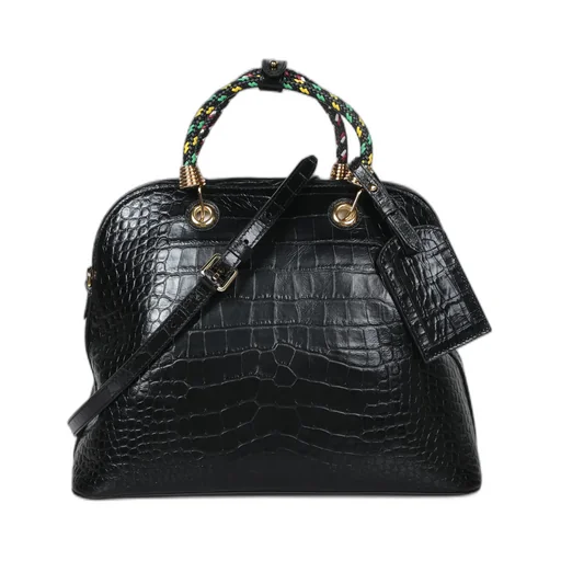 Crocodile-Effect Tote Bag
