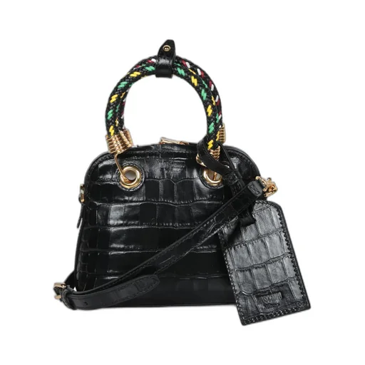 Crocodile-Effect Tote Bag