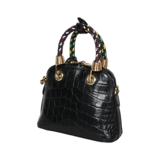 Crocodile-Effect Tote Bag