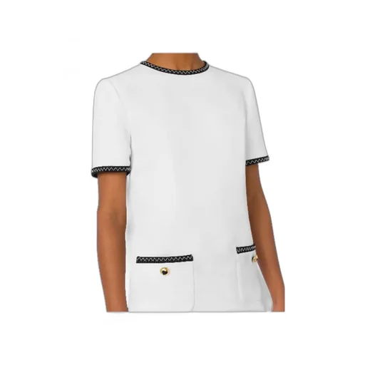 Contrasting-Trim Knitted Minidress