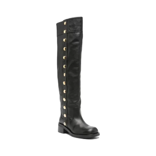 50Mm Stud-Embellished Knee Boots