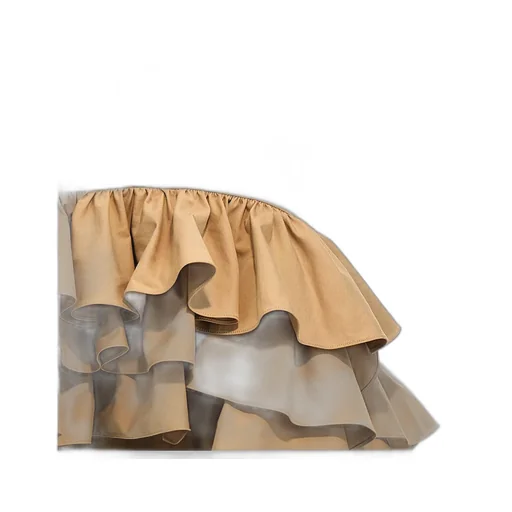 Asymmetric Ruffled Maxi Skirt