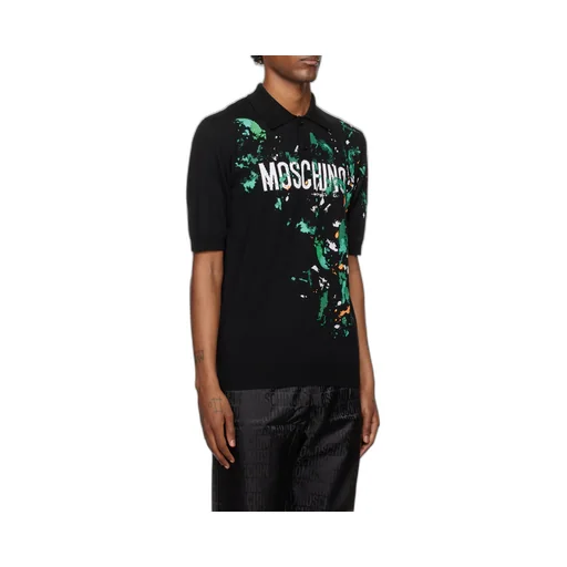 Printed Short-Sleeved Polo Shirt