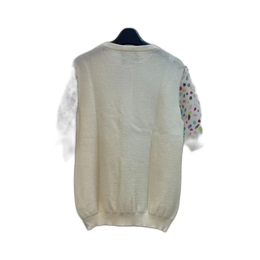 Round Collar Single-Breasted Sweater