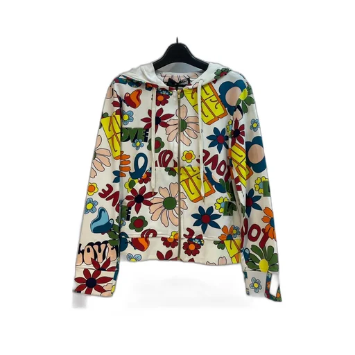 Printed Zipper Sweater