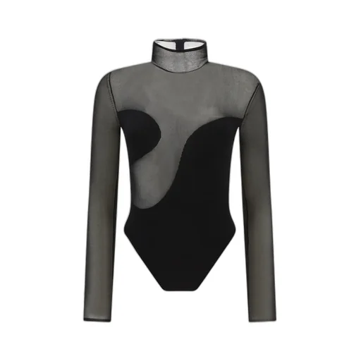 Asymmetric Line Bodysuit Top
