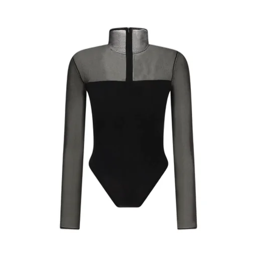 Asymmetric Line Bodysuit Top