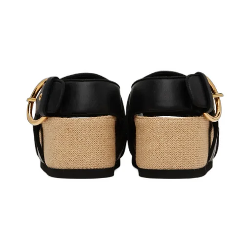Contrast-Colored Platform Sandals