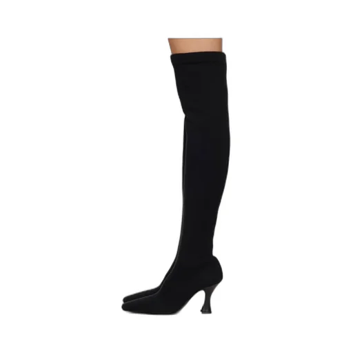 80Mm Leather Knee Boots