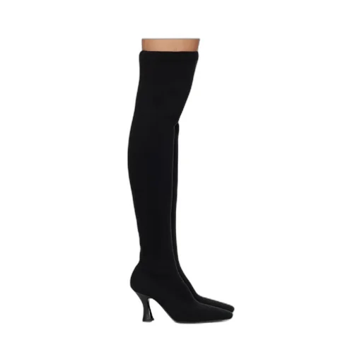 80Mm Leather Knee Boots