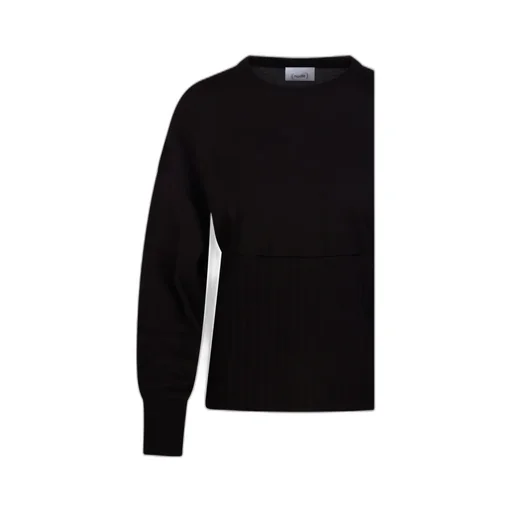 Ribbed-Panel Sweater