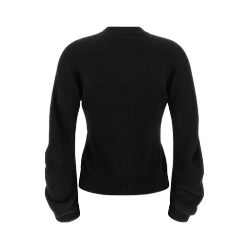 Curved-Sleeve Knit Cardigan