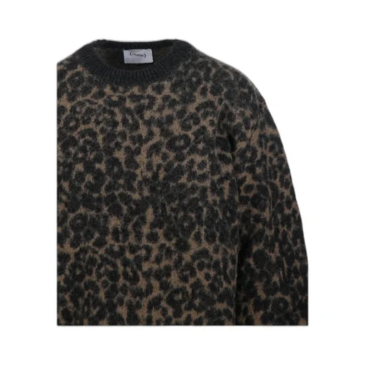 Leopard-Print Balloon Sleeve Sweater