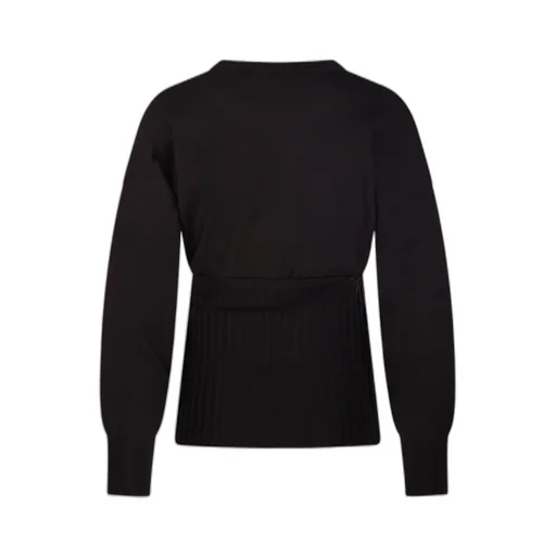 Ribbed-Panel Sweater