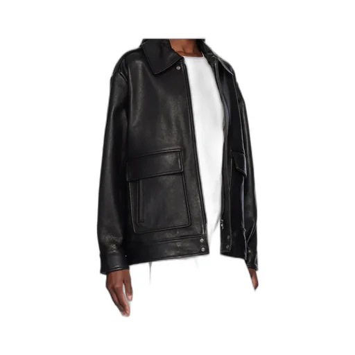 Zippered Leather Jacket