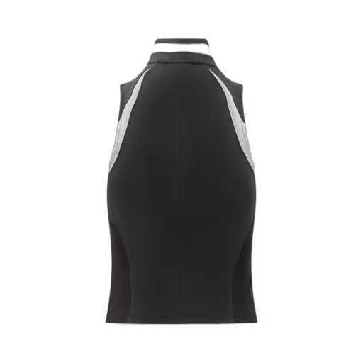 Logo Printed High Neck Top