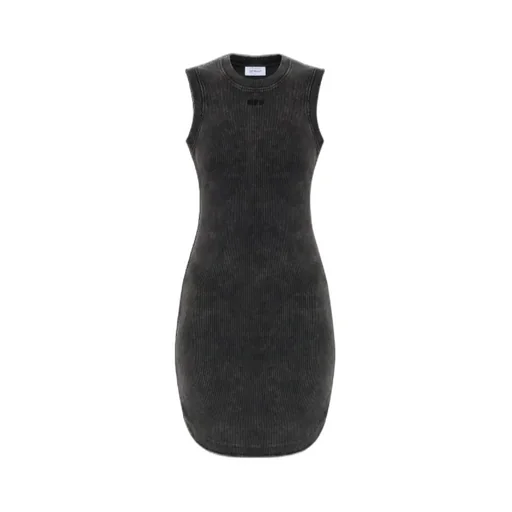 Logo Embroidered Sleeveless Dress