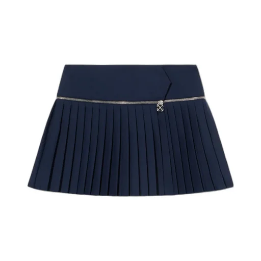 Zip Pleated Skirt