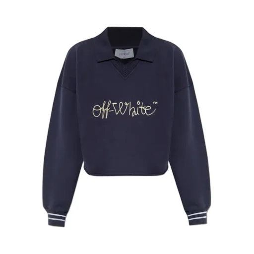 Stripe Detailed V-Neck Sweatshirt