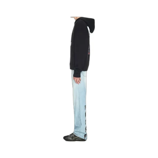 Logo Embroidered Drawstring Hoodie