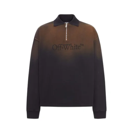 Logo Printed Zip Detailed Sweatshirt