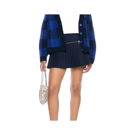 Zip Pleated Skirt
