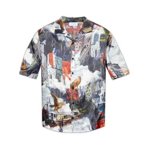 Allover Printed Short-Sleeved Shirt