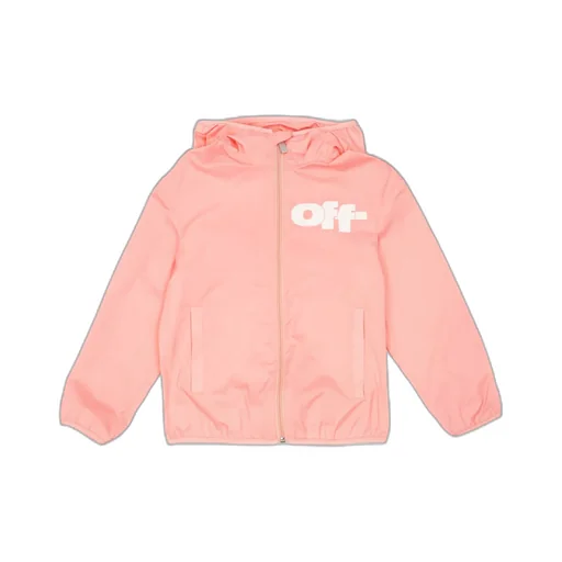 Logo Printed Zip-Up Hooded Jacket