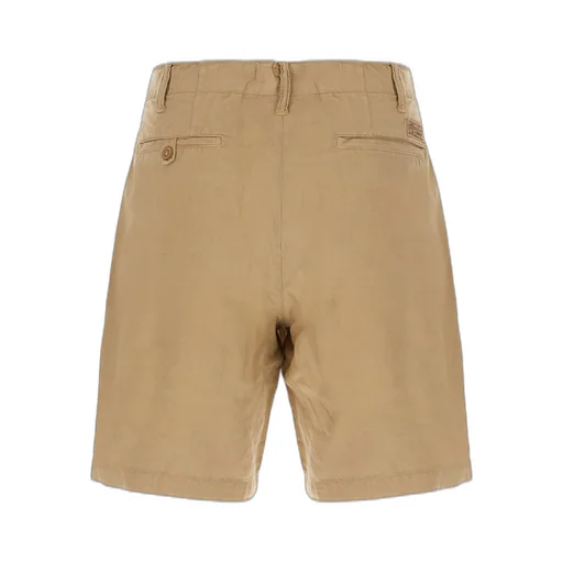 Cotton-Linen Blend Chino Shorts