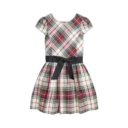 Plaid-Check Twill Dress
