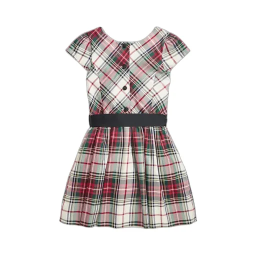 Plaid-Check Twill Dress