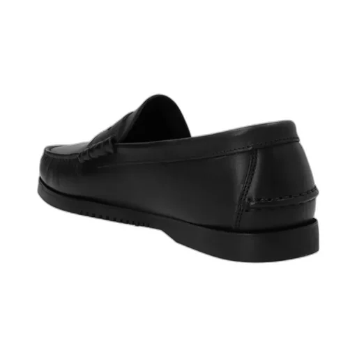Logo Label Round Toe Loafers