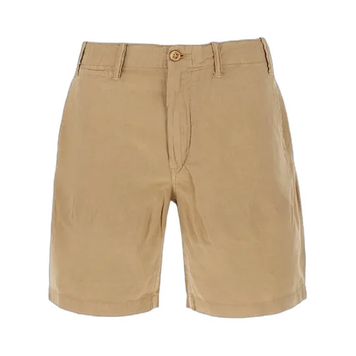 Cotton-Linen Blend Chino Shorts