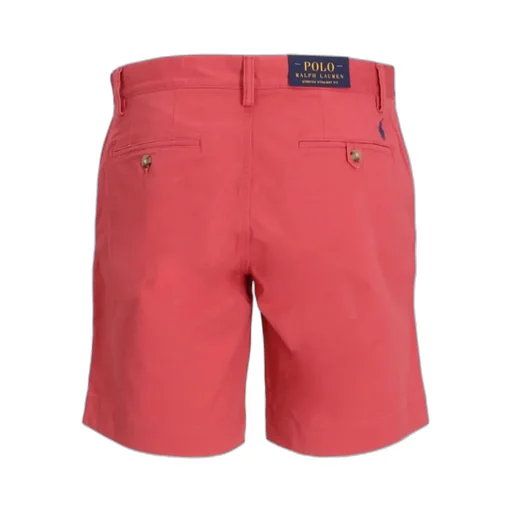 Cotton Blend Straight Fit Chino Shorts