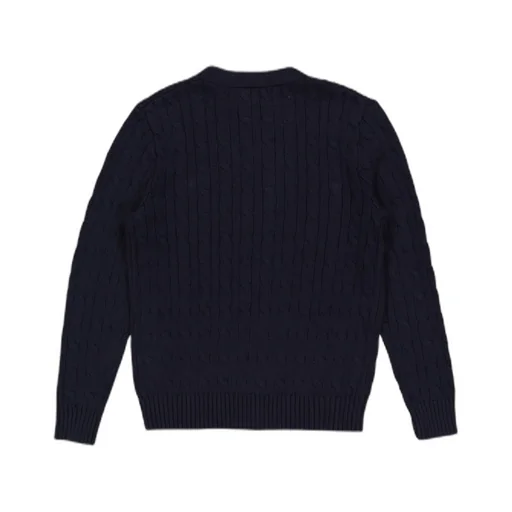 V-Neck Cable-Knit Cardigan