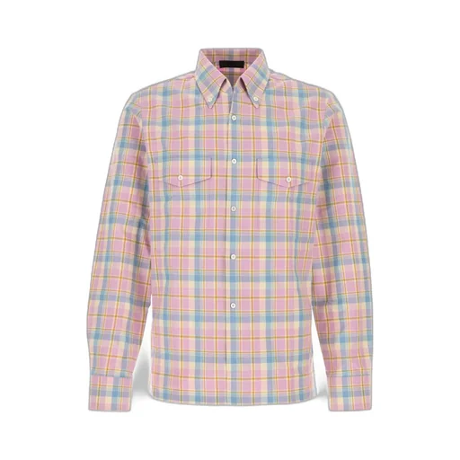 Long-Sleeved Checked Shirt