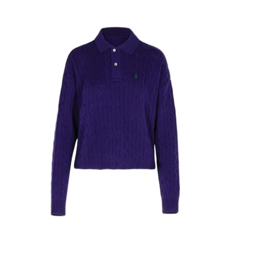 Pony Embroidered Cable-Knit Top