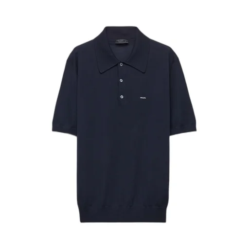 Short-Sleeved Knitted Polo Shirt