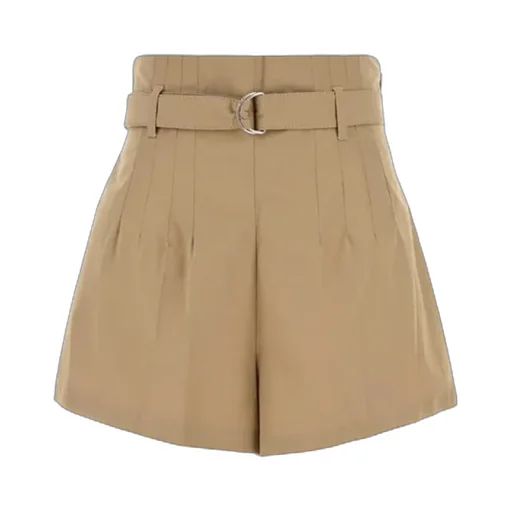 Belted Pleated Shorts