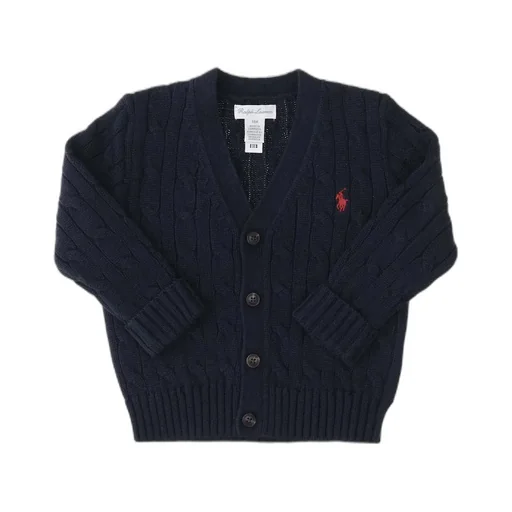 V-Neck Cable-Knit Cardigan