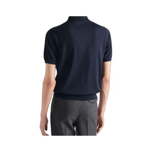 Short-Sleeved Knitted Polo Shirt