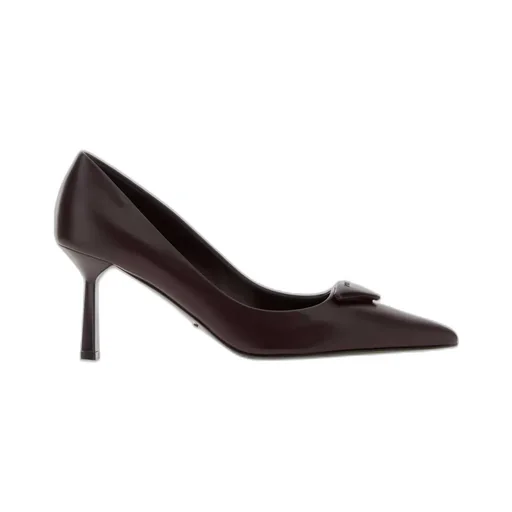 80Mm Leather Pointed-Toe Pumps