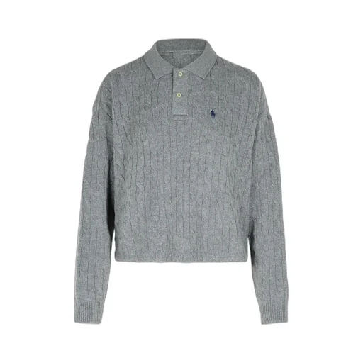 Pony Embroidered Cable-Knit Top