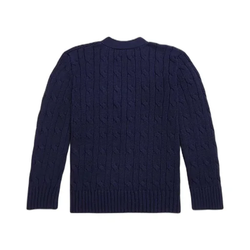 V-Neck Cable-Knit Cardigan
